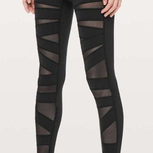 Lululemon Wunder Under Pant (High-Rise) *Tech Mesh 28", Black Size 4